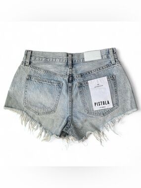 NEW: Pistola / Anthropologie Distressed Light Wash Denim Shorts